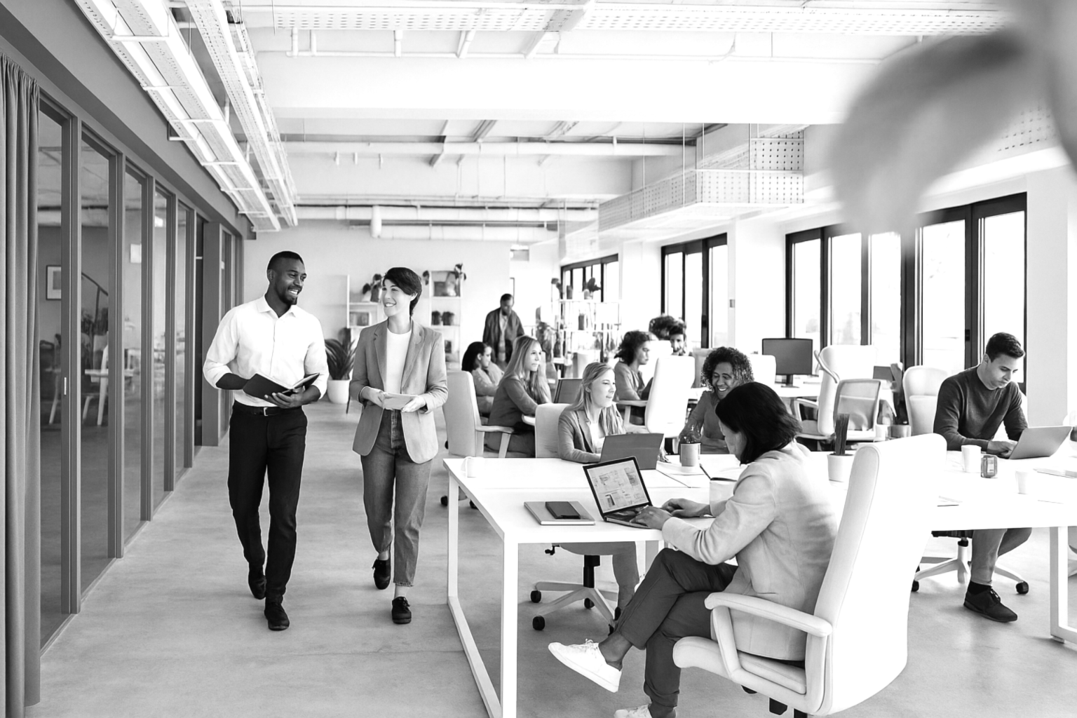 Photo of a busy office